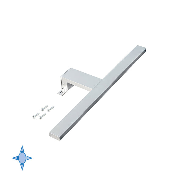 Applique Murale Led pour Miroir Salle de Bain 450 mm Ip44 Lumière Blanche Froide Aluminium et Plastique Chromé Emuca acquista