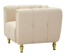 Poltrona Alma Crema con Cuscino 81x97x71 cm in Legno e Poliestere      