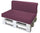 Coussins pour Palettes 120x80cm Assise et Dossier en Polyester Violet Avalli