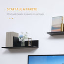 Mobile Porta TV con 2 Mensole 180x33,5x42 cm in Legno Nero