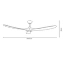 Ventilatore da Soffitto con 3 Pale in Legno Ø155 cm 6 Velocità Sulion Bromien Marrone