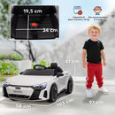 Macchina Elettrica per Bambini Licenza Audi RS con Telecomando Bianca e Nero