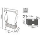 Portasciugamani Clarence 37x33x90 h cm in Acciaio Bianco