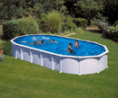 Piscina Ovale Fuori Terra 1000x550xh132 cm in Acciaio e PVC Gre Haiti