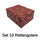 Lot de 10 Boîtes Rectangulaires en Carton