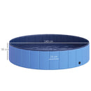 Piscina Pieghevole per Cani in PVC Azzurro Ø140x30h cm 