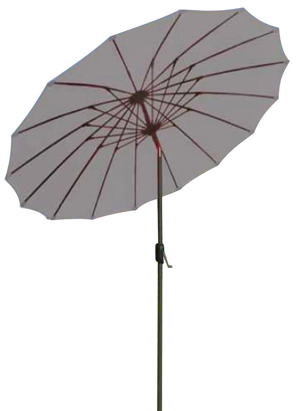 prezzo Parasol de Jardin Ø2,7m en Fibre de Verre et Polyester Gris Clair