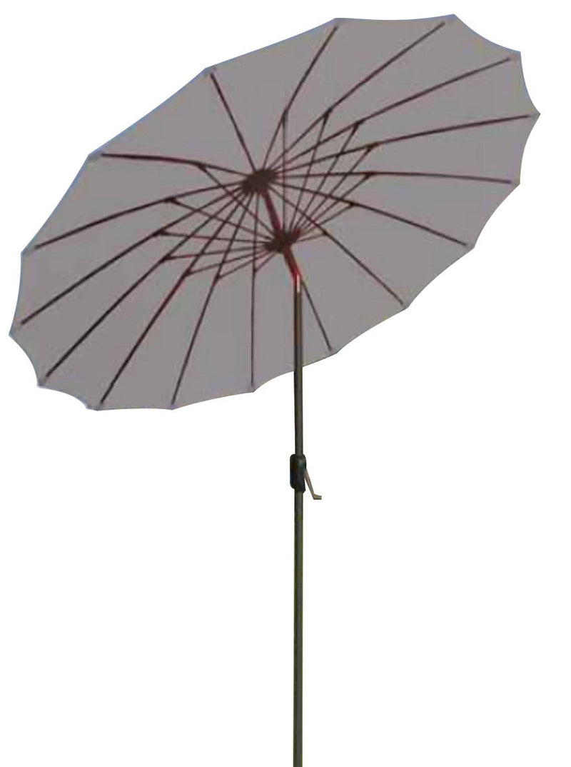 Ombrellone da Giardino Ø2,7m in Fibra di Vetro e Poliestere Grigio Chiaro