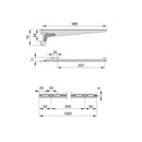 Kit per Fissaggio Mensole 280 mm in Acciaio Emuca Bianco