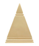 Piramide Oro 11,5x11,5x15,5 cm in Poliresina 