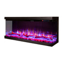 Camino Elettrico da Incasso 66x224x44 cm Effetto Fiamma 1500W Haiti 78 Nero