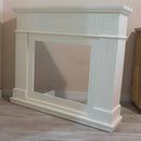 Cornice da Pavimento per Inserto Camino Elettrico 110x94,9x24,9 cm in MDF Sined Pienza Bianco