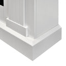 Camino Elettrico da Pavimento Effetto Fiamma 1800W Taylor Bianco