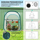 Mini Serra Pop Up 70x70x80 cm Pieghevole in Acciaio e Plastica   
