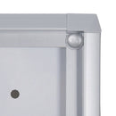 Bacheca con Anta Battente 71,1x65,5x2,6 cm in Alluminio Grigio Chiaro