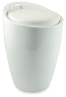 Pouf Sgabello Contenitore Ø37x45,5 cm in ABS Soriani Bianco