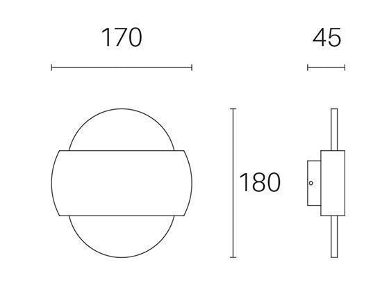 Applique da Esterno a LED 6W+6W 3000K Sovil Bianco