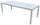 Table de jardin extensible 160/240x100x75 cm en aluminium blanc