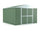 Cabane de jardin en tôle d'acier porte-outils 327x307x217 cm Enaudi Vert