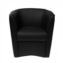 Poltrona Adda 75x66x76 cm in Similpelle nera