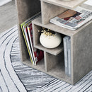 Mobiletto Libreria a 3 livelli in Legno Grigio Effetto Cemento 45x40x55 cm 
