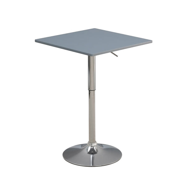 sconto Tavolino Alto da Bar quadrato 60x60x70,5/91,5 cm Regolabile in Altezza Lima Grigio