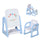 Tableau Blanc Magnétique pour Enfants avec Lettres Numéros de Chaise Blanches et Bleues