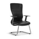 Set 2 Sedie da Ufficio Visitatori 67x52x110 cm Arya nero