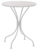 Tavolo da Giardino Rotondo Ø60cm in Acciaio Ivrea Bianco