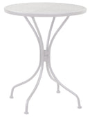 Tavolo da Giardino Rotondo Ø60cm in Acciaio Ivrea Bianco