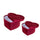 Lot de 2 Boites Coeur 27 et 25 cm Velours