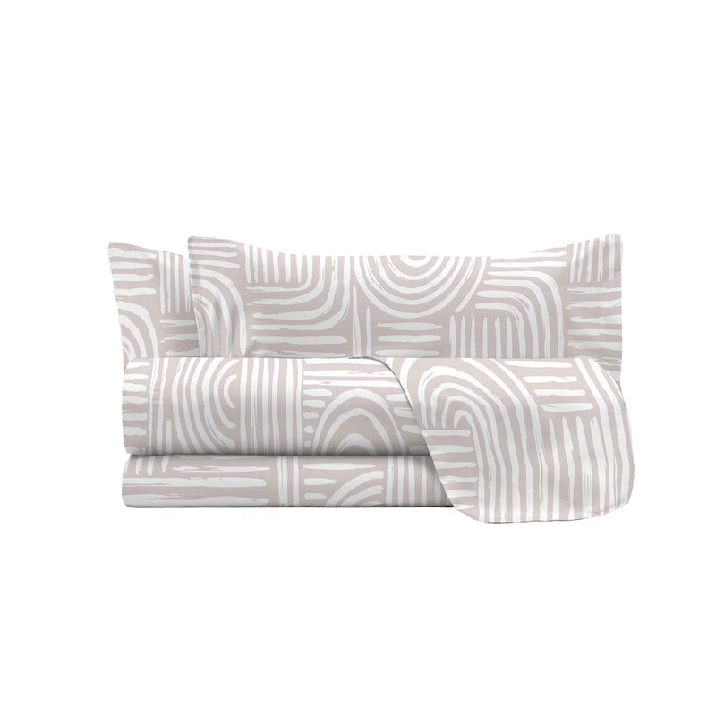 Set Lenzuola con Stampa Sopra Sotto e Federe Linea Ida Diana Varie Misure