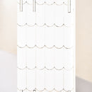 Calendario dell'Avvento  39x9x42 cm 24 Cassetti Villaggio di Natale con Alberi e Luci Bianco