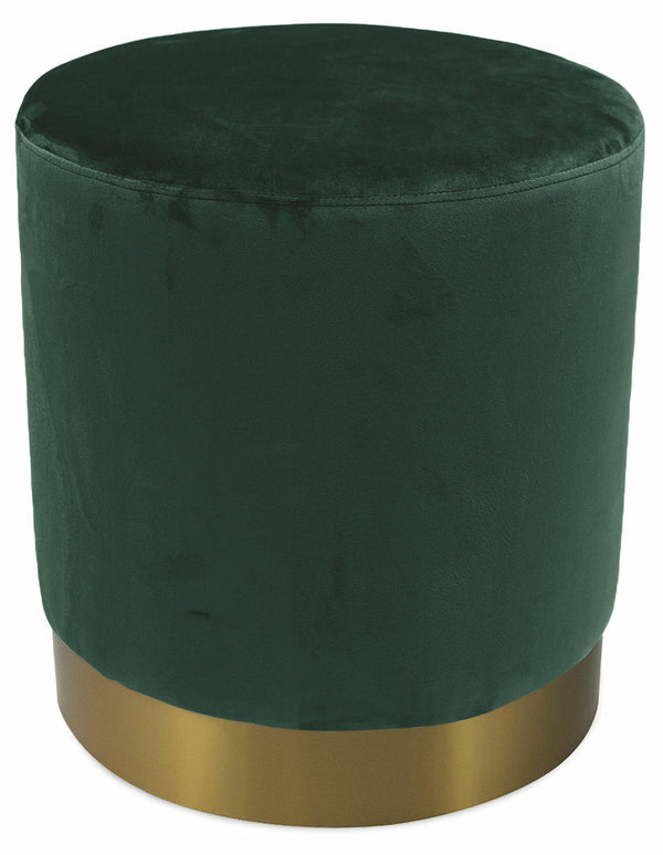 online Pouf Repose-pieds Ø47x50 cm en Velours Soriani Vert