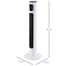 Ventilatore a Torre 45W a 3 Modalità e 3 Velocità con Timer da 12h Ø32 x 96A cm in ABS Nero e Bianco