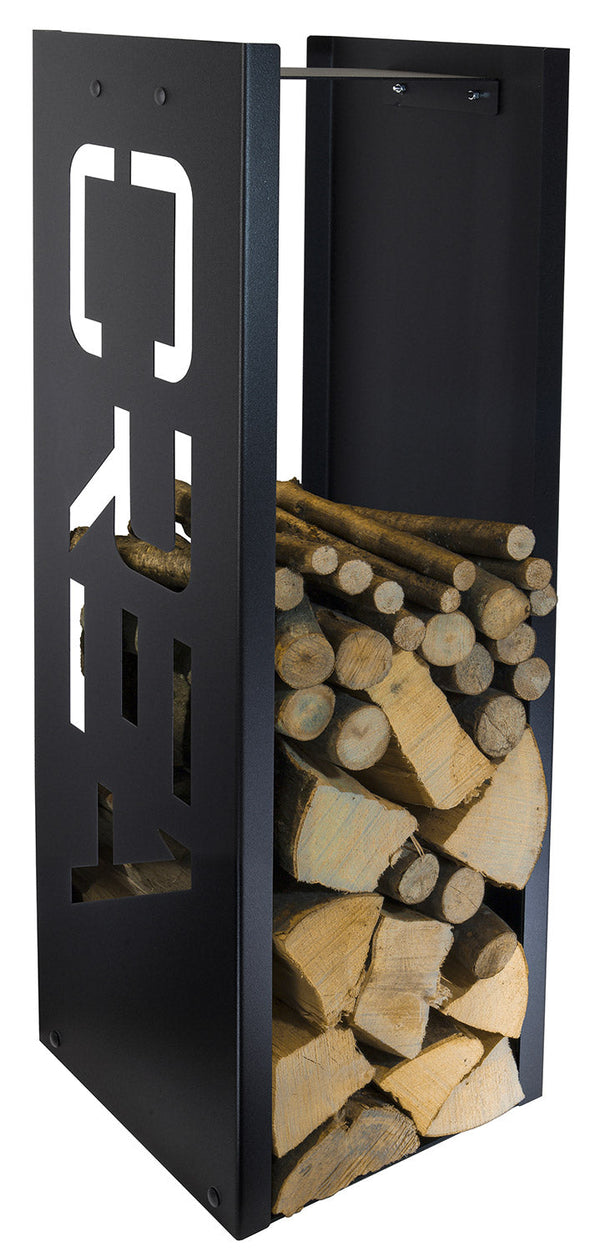prezzo Portalegna per Camino da Interno 35x35x110 cm in Acciaio Crea Fooc Nero