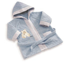 Accappatoio per Neonati 0-6 Mesi 50x30x2 cm in Spugna di Cotone  Azzurro