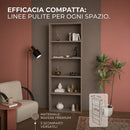 Libreria Modulare Apribile 72x22x200 cm Scaffale Libri Componibile in Legno       