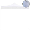Telo di Ricambio Laterale per Gazebo Pieghevole 3x2m Impermeabile Ricambio Bianco