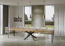 Tavolo Allungabile 130-390x90x77 cm Volantis Premium Quercia Natura Telaio Antracite 