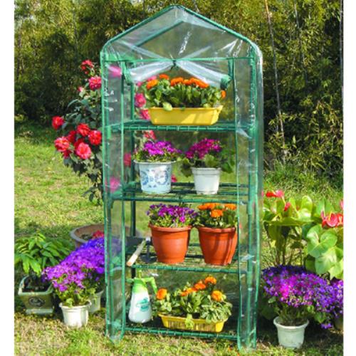online Serre 69 x 49 x 158 cm en aluminium et PVC vert Bauer