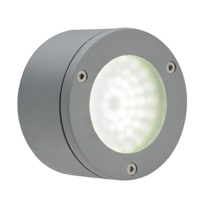 Lampada a Semi Incasso Tondo Aperto Colore Alluminio per Esterno Linea Route Livos