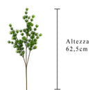 Set 12 Rami di Microcladium Artificiale Altezza 62,5 cm Verde