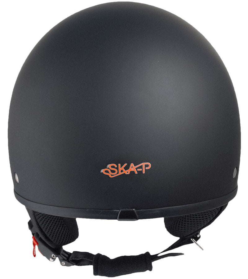 Casco Demi-Jet per Scooter Occhiale a Scomparsa SKA-P 1 NH Slim Nero Gommato