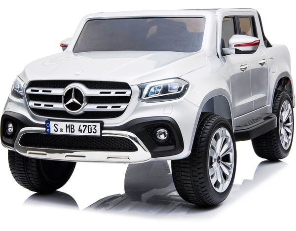 Voiture Electrique pour Enfants 2 Places 12V Mp4 Mercedes Classe X Pick-up Blanc prezzo