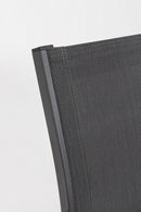 Set Tavolo e 3 Sedie da Giardino in Alluminio Antracite Antracite