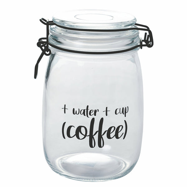 Pot avec Écriture Ø10,8x17,3 cm en Verre avec Fermeture en Métal Villa d'Este Home Tivoli sconto