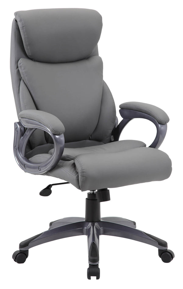 Chaise de bureau présidentielle en similicuir gris Motti Tiger prezzo