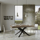 Tavolo Allungabile 180-284x90x77 cm Volantis Premium Tortora Telaio Antracite 