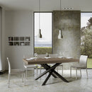 Tavolo Allungabile 200-460x90x77 cm Volantis Tortora Telaio Antracite 